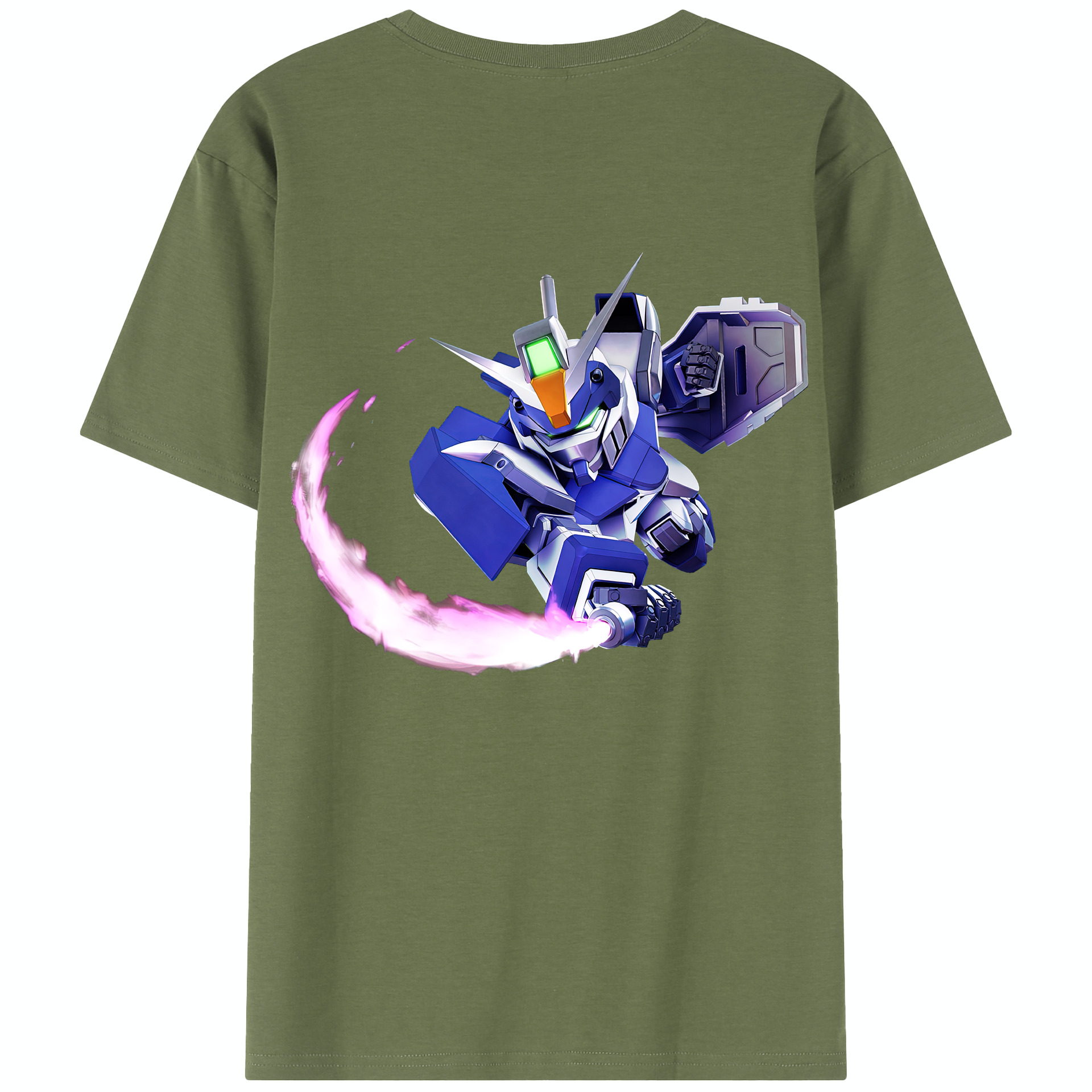 （画像用） 機動戦士ガンダム Mobile Suit Gundam 綿100％半袖Tシャツ（背面プリント）